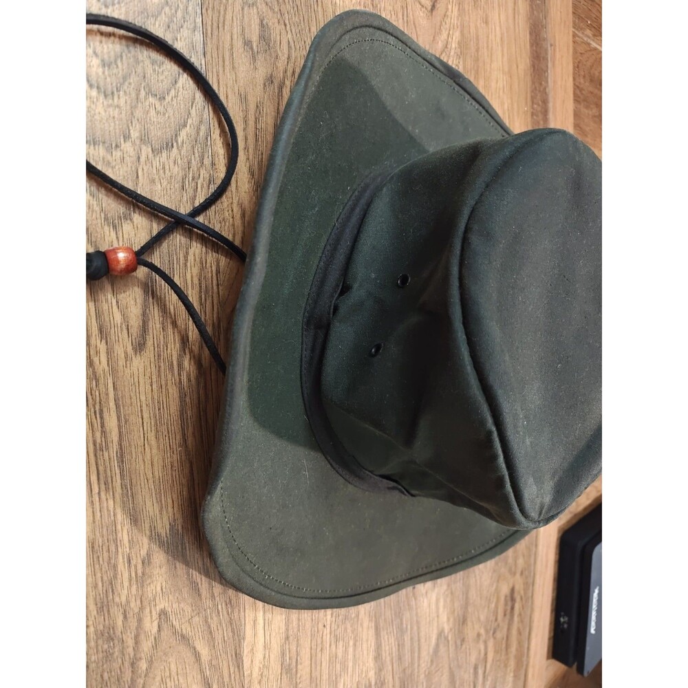 The Australian Outback Collection Oilcloth Hat Unisex Large Black Made In USA - Picture 2 of 9